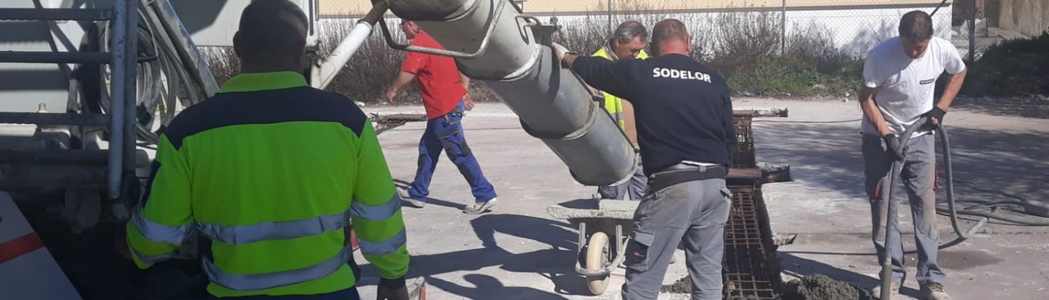 cimentación de las nuevas Naves Industriales de Úbeda en San Martín de la Vega. Madrid